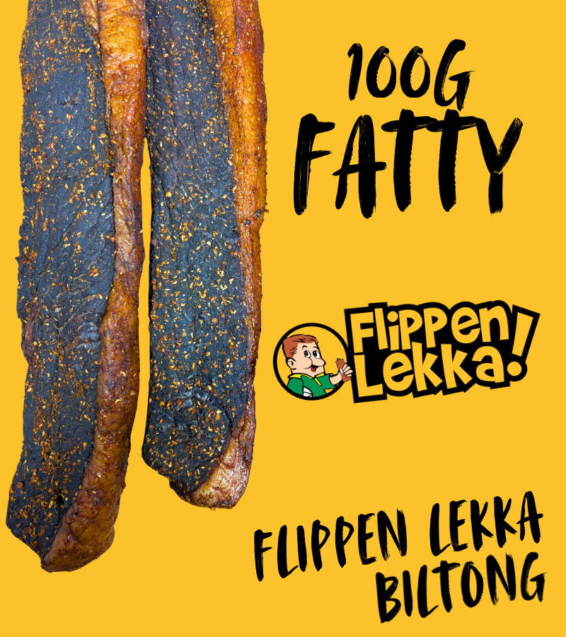 Fatty Flippen Lekka Biltong 100g (Sliced)