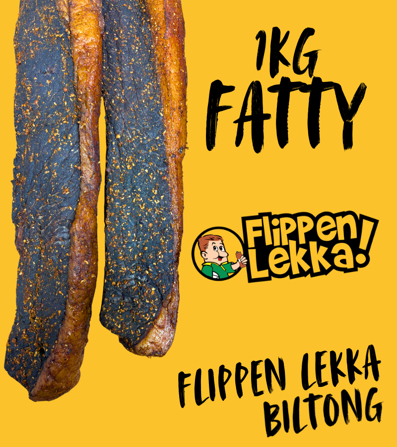 Fatty Flippen Lekka Biltong 1KG (Sliced)