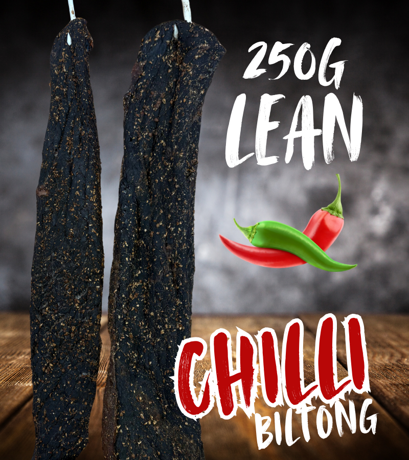 Lean Chilli Biltong 250g (Sliced)