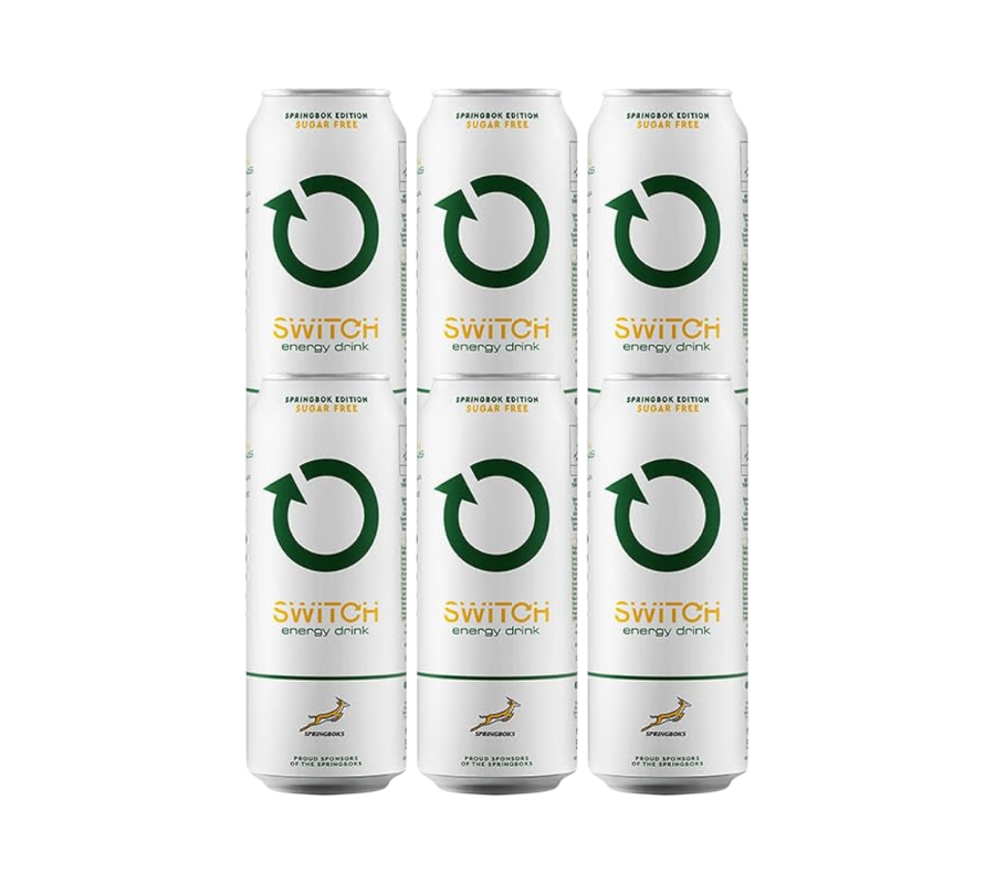 Switch Energy Drink Sugar Free Springbok Edition | 6 Pack 500ml Cans