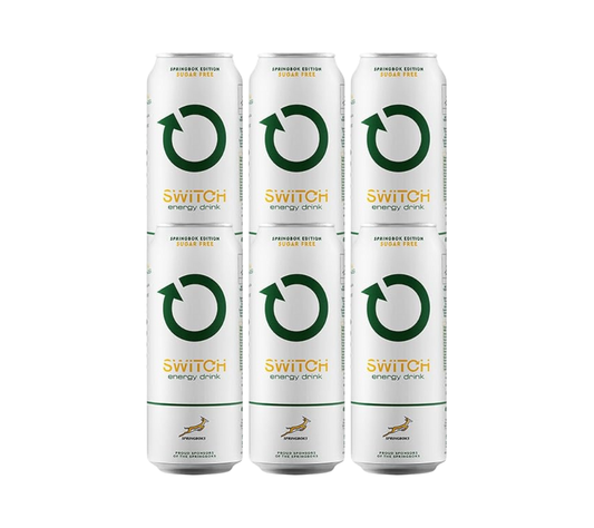 Switch Energy Drink Sugar Free Springbok Edition | 6 Pack 500ml Cans