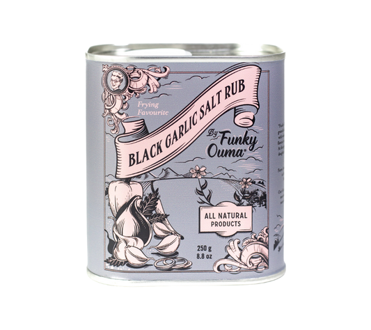 Funky Ouma Black Garlic Salt Rub 185g