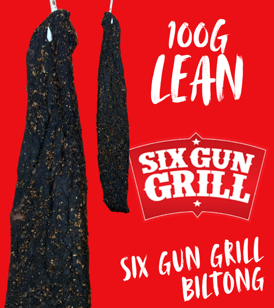 Lean Six Gun Grill Biltong 100g (Sliced)