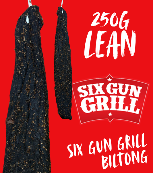 Lean Six Gun Grill Biltong 250g (Sliced)