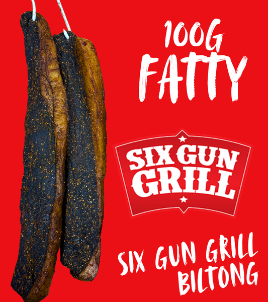 Fatty Six Gun Grill Biltong 250g (Sliced)