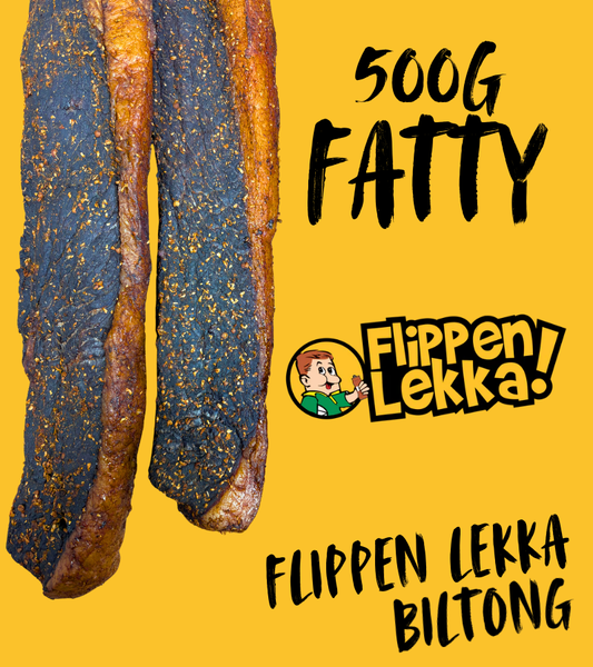 Fatty Flippen Lekka Biltong 500g (Sliced)