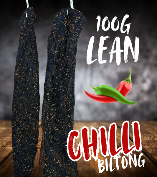 Lean Chilli Biltong 100g (Sliced)