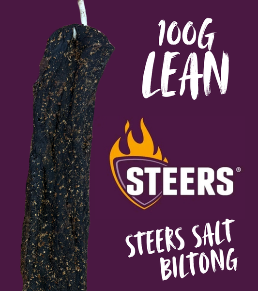 Lean Steers Salt Biltong 100g (Sliced)