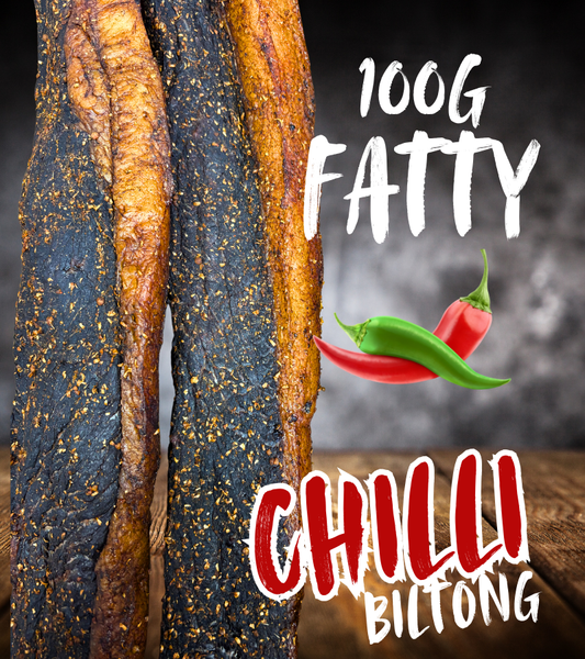 Fatty Chilli Biltong 100g (Sliced)