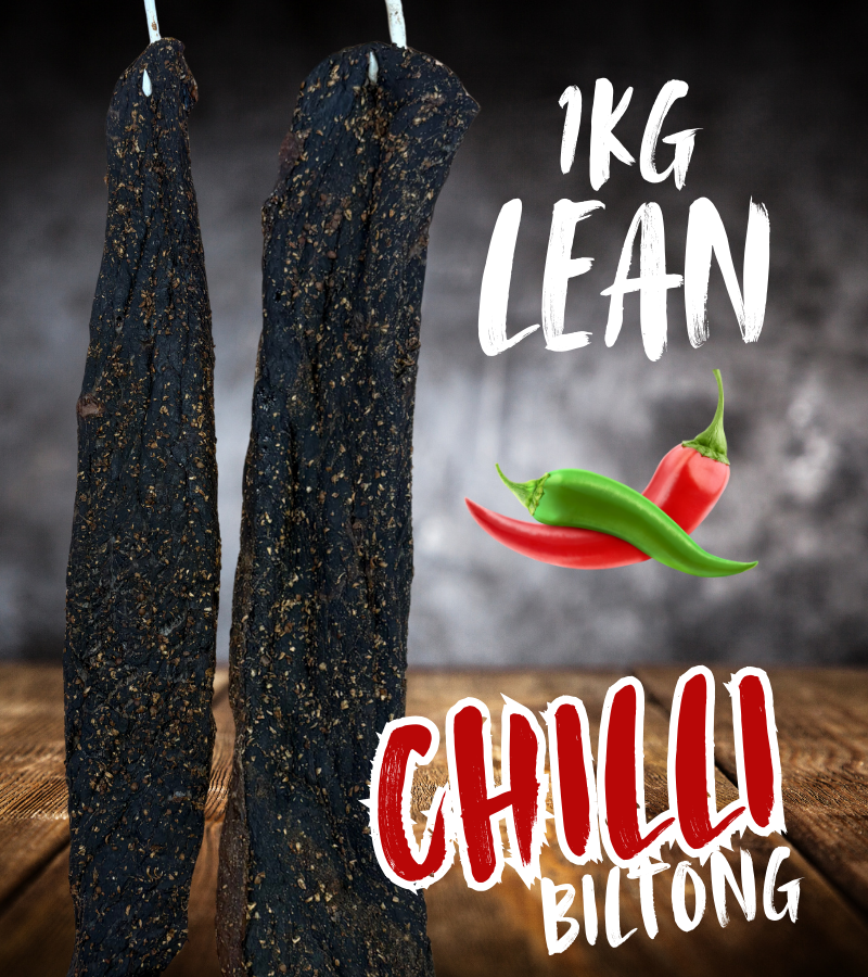 Lean Chilli Biltong 1KG (Sliced)