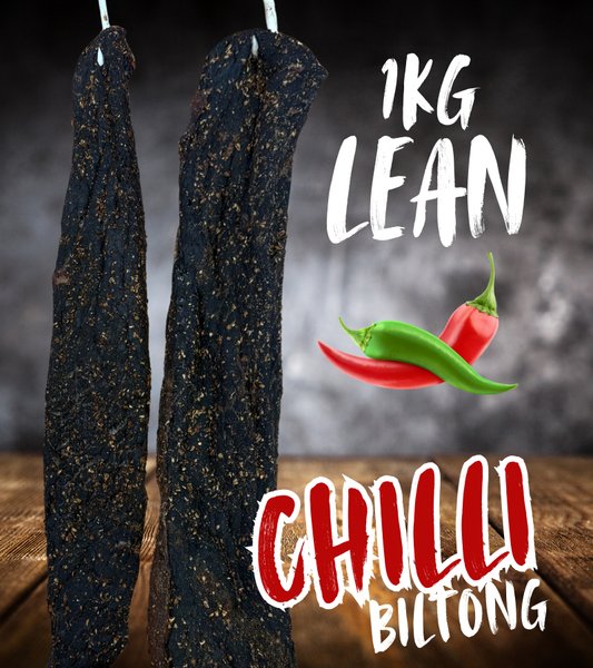 Lean Chilli Biltong 1KG (Sliced)