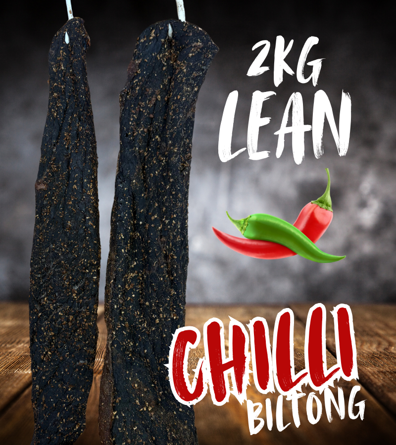 Lean Chilli Biltong 2KG (Sliced)