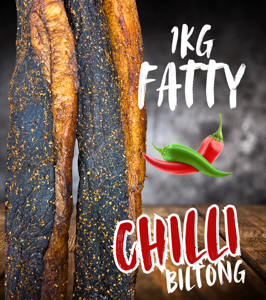 Fatty Chilli Biltong 1KG (Sliced)