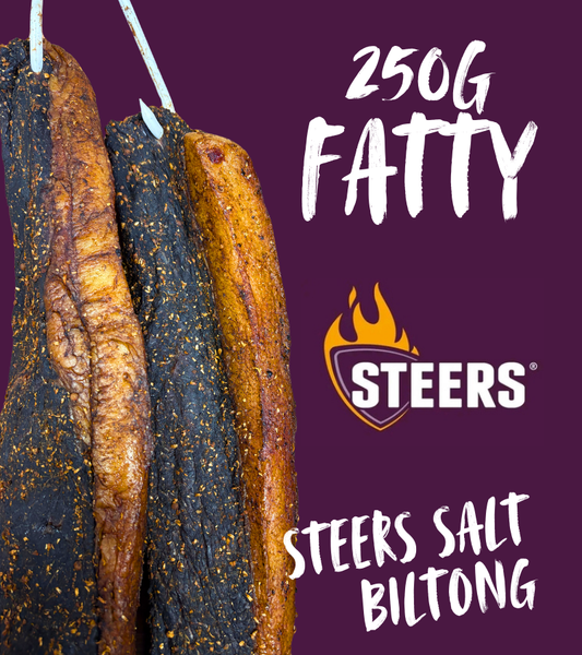 Fatty Steers Salt Biltong 250g (Sliced)