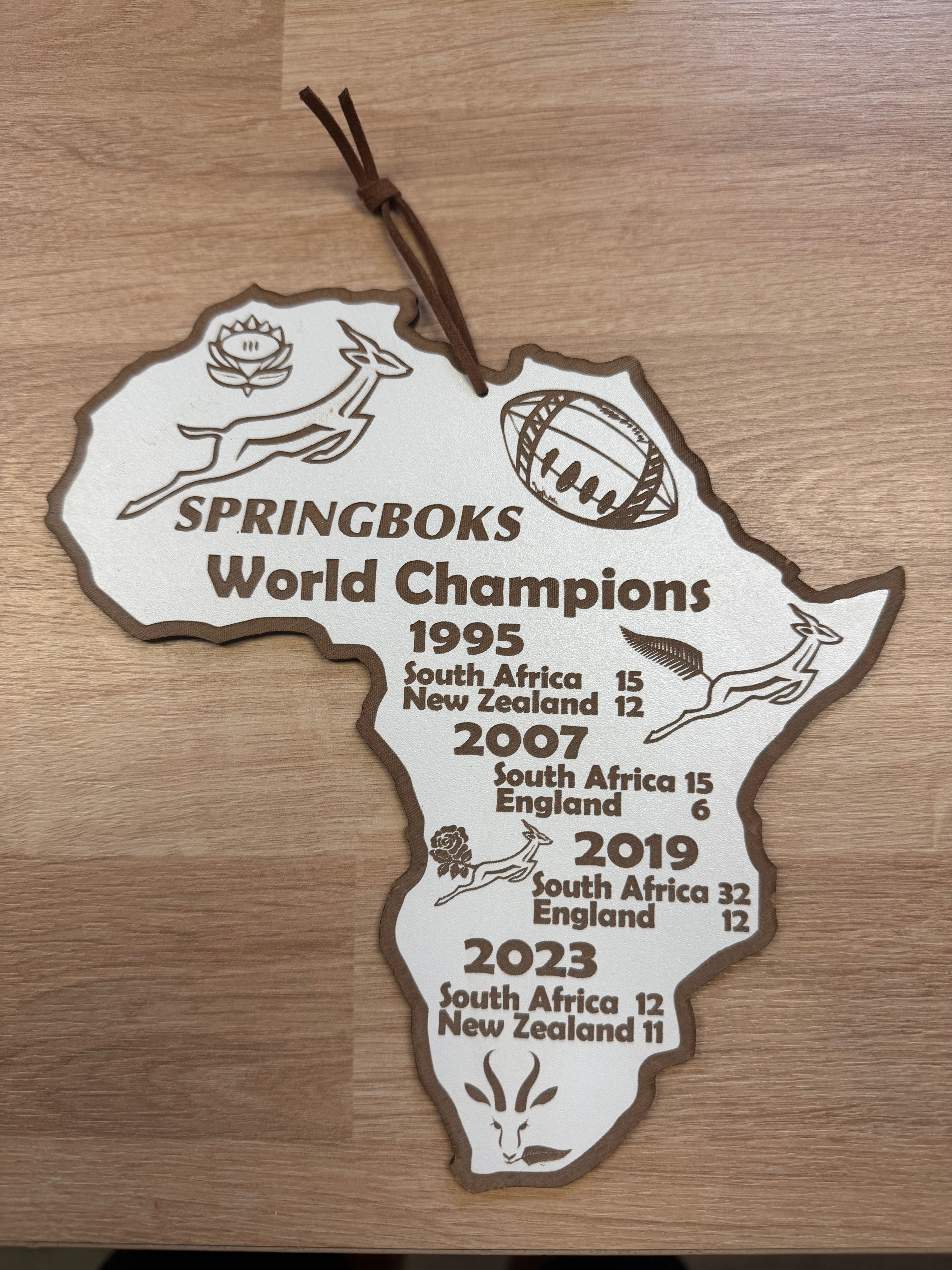 Springboks World Champions signs