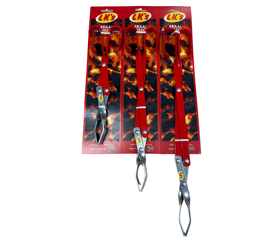 LK's Short Aluminium Braai Tongs