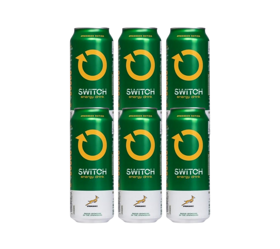 Switch Energy Drink Springbok Edition | 6 Pack 500ml Cans
